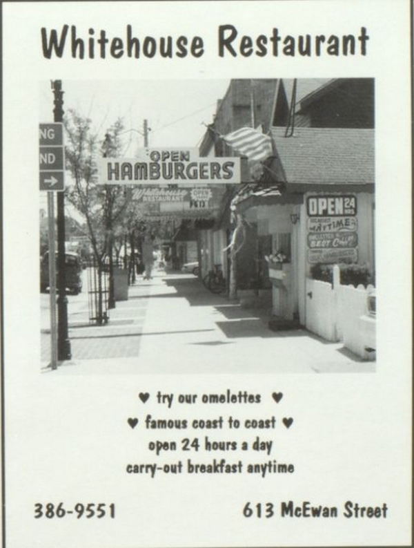 Whitehouse Restaurant - 1999 Yearbook Ad